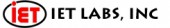IET LABS. INC. IET LABS. INC.